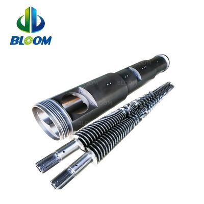 Qualidade  BLM 80/156 92/188 Twin Conical Screw And Barrel For PVC Extrusion fábrica