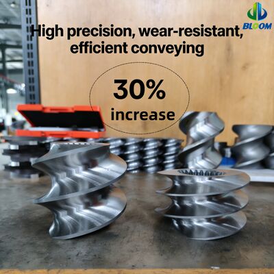 Qualidade  Customized Wear and Corrosion Resistant Bimetallic Screw Segments for Twin Screw Extruder Parts with High Torque Capacity fábrica