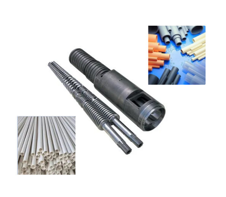 Tambor de parafuso duplo cônico para extrusora de tubulação de PVC 80/156 65/132 55/110 50/105