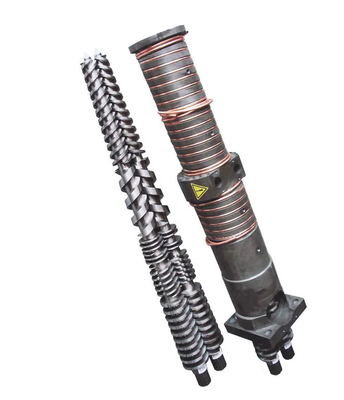 Cilindro de Parafuso Cônico Paralelo Duplo PVC PP PS PC PE PET ABS PMMA GPPS
