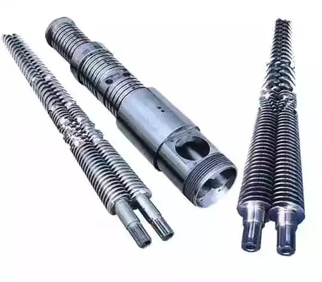 51/105 65/132 80/156 de tambor gêmeo cônico do parafuso de Nitrided para a máquina da extrusora