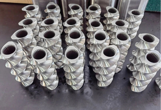 Metal W6mo5cr4V2 Componentes de parafuso Extrusor de parafuso duplo Peças sobressalentes Parafuso para plástico