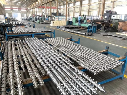 Tambor dobro do parafuso da extrusora da tubulação do PVC UPVC a rendimento elevado para as peças de maquinaria do Pvc