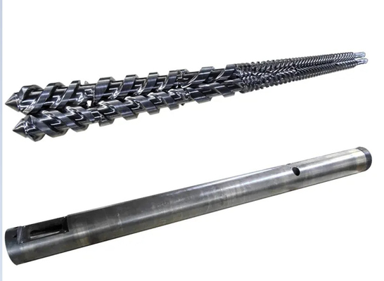 WPC PVC PE Indústria / Extrusor Nitreto Bimetálico Conical Twin Screws And Barrels