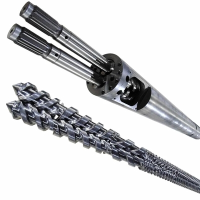 WPC PVC PE Indústria / Extrusor Nitreto Bimetálico Conical Twin Screws And Barrels