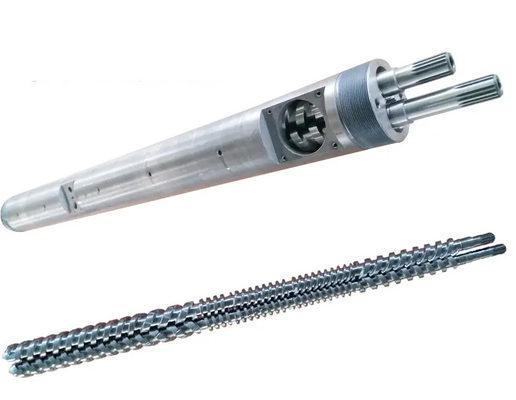 WPC PVC PE Indústria / Extrusor Nitreto Bimetálico Conical Twin Screws And Barrels