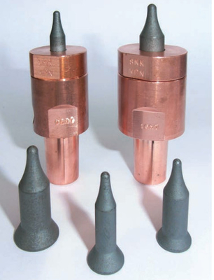 Combinação de elétrodo inferior e suporte de elétrodo inferior Guia KCF PIn para porcas de solda