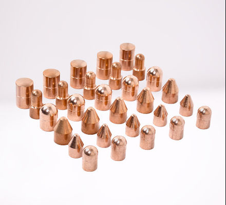 Os elétrodos de cobre da solda de resistência tampam pontas para materiais de consumo da arma da soldadura de ponto