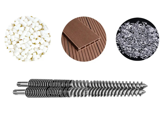 Partes de extrusoras cónicas de parafusos para plastificação e mistura uniformes