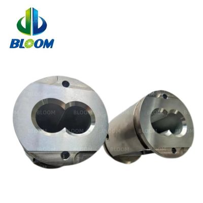 Fabricação personalizada de elementos de parafuso de extrusora de plástico Barril eficiente W6mo5cr4v2 Material para extrusora de parafuso duplo