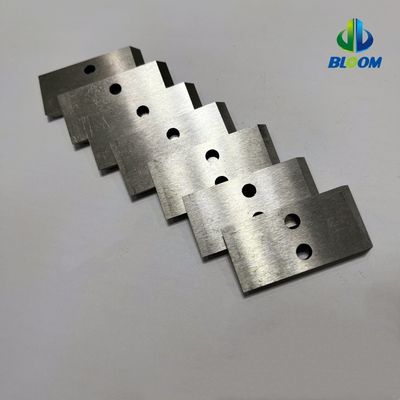 Lâmina personalizada Especializada em forma de pequena faca de máquina industrial Para embalagem de alimentos reciclagem de plástico SS resistência ao desgaste de aço