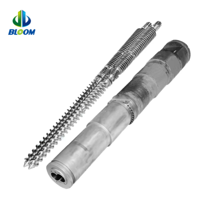 Barril de rosca dupla cônica bimetálico de alta precisão para extrusão de plástico e borracha