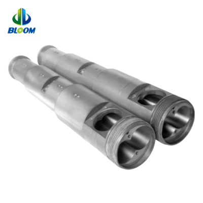 Barril de rosca dupla cônica bimetálico de alta precisão para extrusão de plástico e borracha