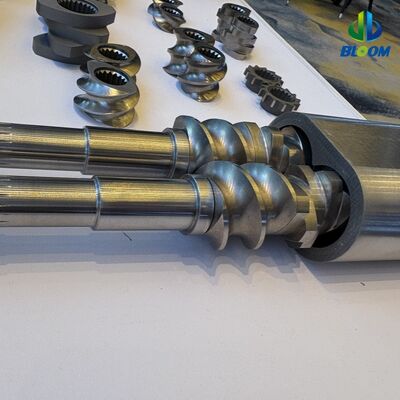 Segmentos de Parafuso Bimetálicos Personalizados, Resistentes ao Desgaste e à Corrosão, para Peças de Extrusoras de Rosca Dupla com Alta Capacidade de Torque