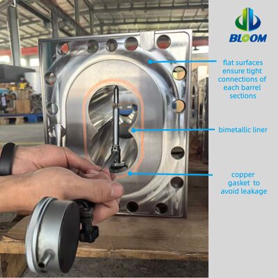 Partes sobressalentes de extrusoras resistentes ao desgaste e à corrosão, com tecnologia de usinagem CNC de precisão, para processos industriais de extrusão