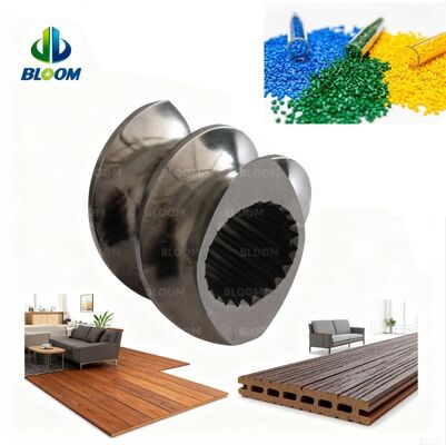 Elementos de parafuso duplo da série ZSK W6Mo5Cr4V2 para extrusoras de parafuso duplo de rotação conjunta com diâmetro entre 20 mm e 200 mm