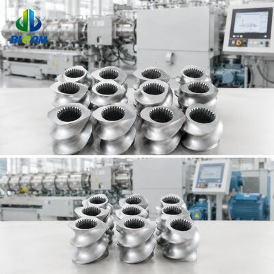 Elements de parafusos de extrusão de parafusos duplos resistentes ao desgaste e à corrosão com usinagem CNC de precisão e dureza HRC 58-62