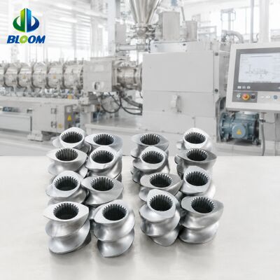 Elements de parafusos de extrusão de parafusos duplos resistentes ao desgaste e à corrosão com usinagem CNC de precisão e dureza HRC 58-62