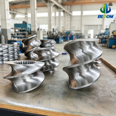 Elements de parafusos de extrusão de parafusos duplos resistentes ao desgaste e à corrosão com usinagem CNC de precisão e dureza HRC 58-62