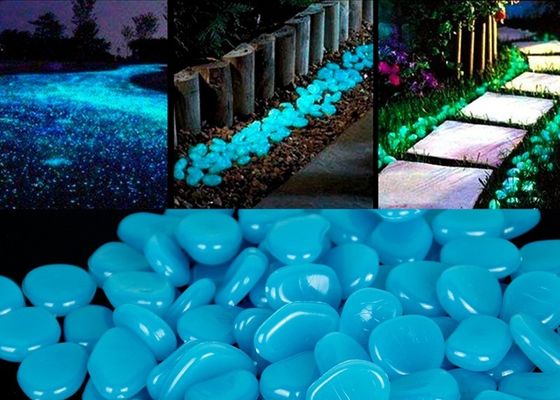 pedra luminosa dos seixos da resina da decoração do jardim de 3mm