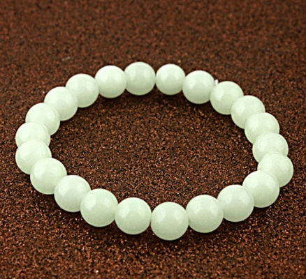 Bracelete de pedra luminescente das senhoras com os grânulos naturais da pérola da noite