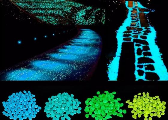 pedra plástica luminescente do esmalte de 3mm para o caminho da paisagem