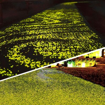 Superfície luminosa de quartzo dos seixos do jardim do aquário decorativo amarelo